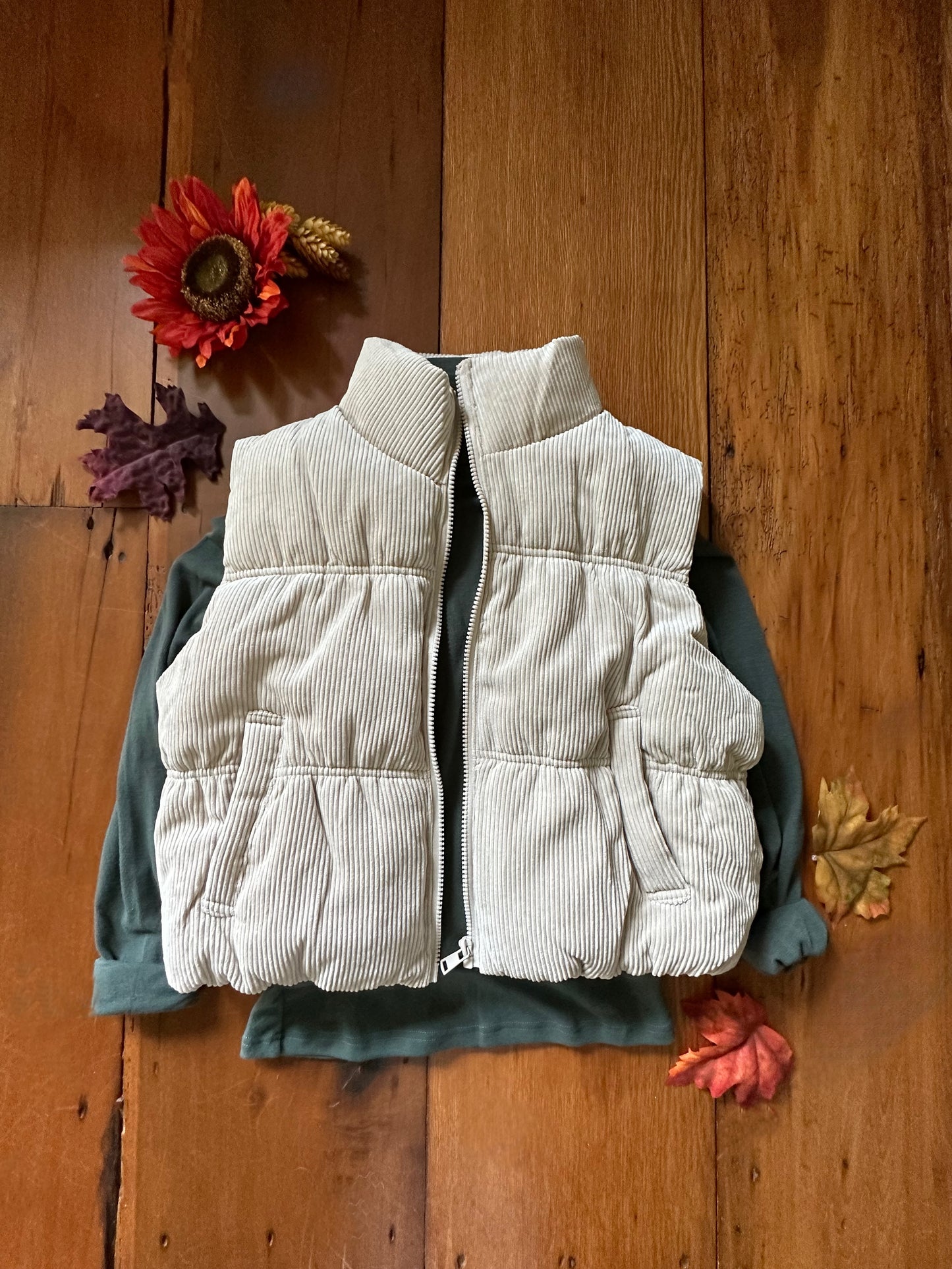 Cream Please Puffer Vest