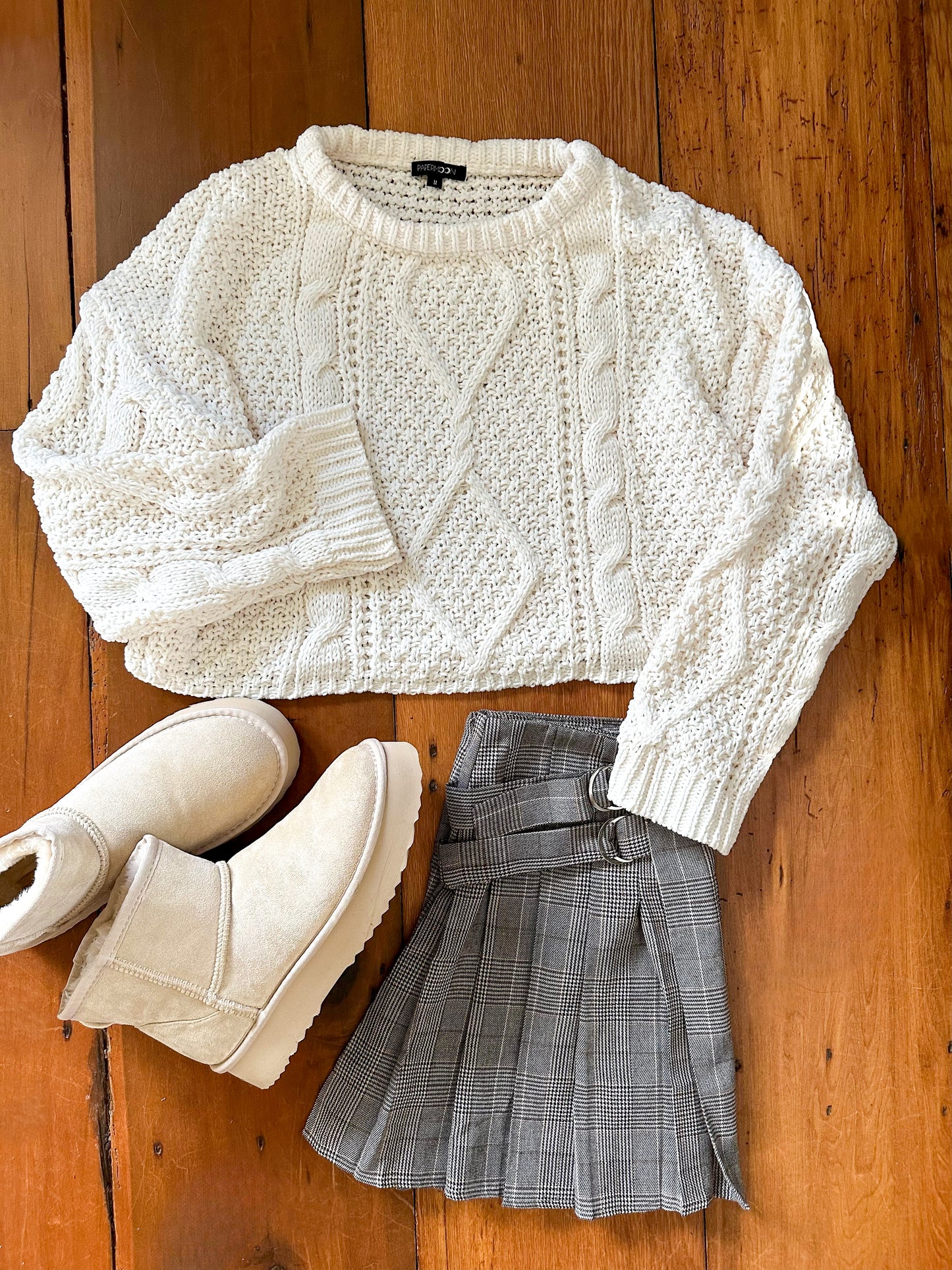 With Bells On Cable Knit Sweater