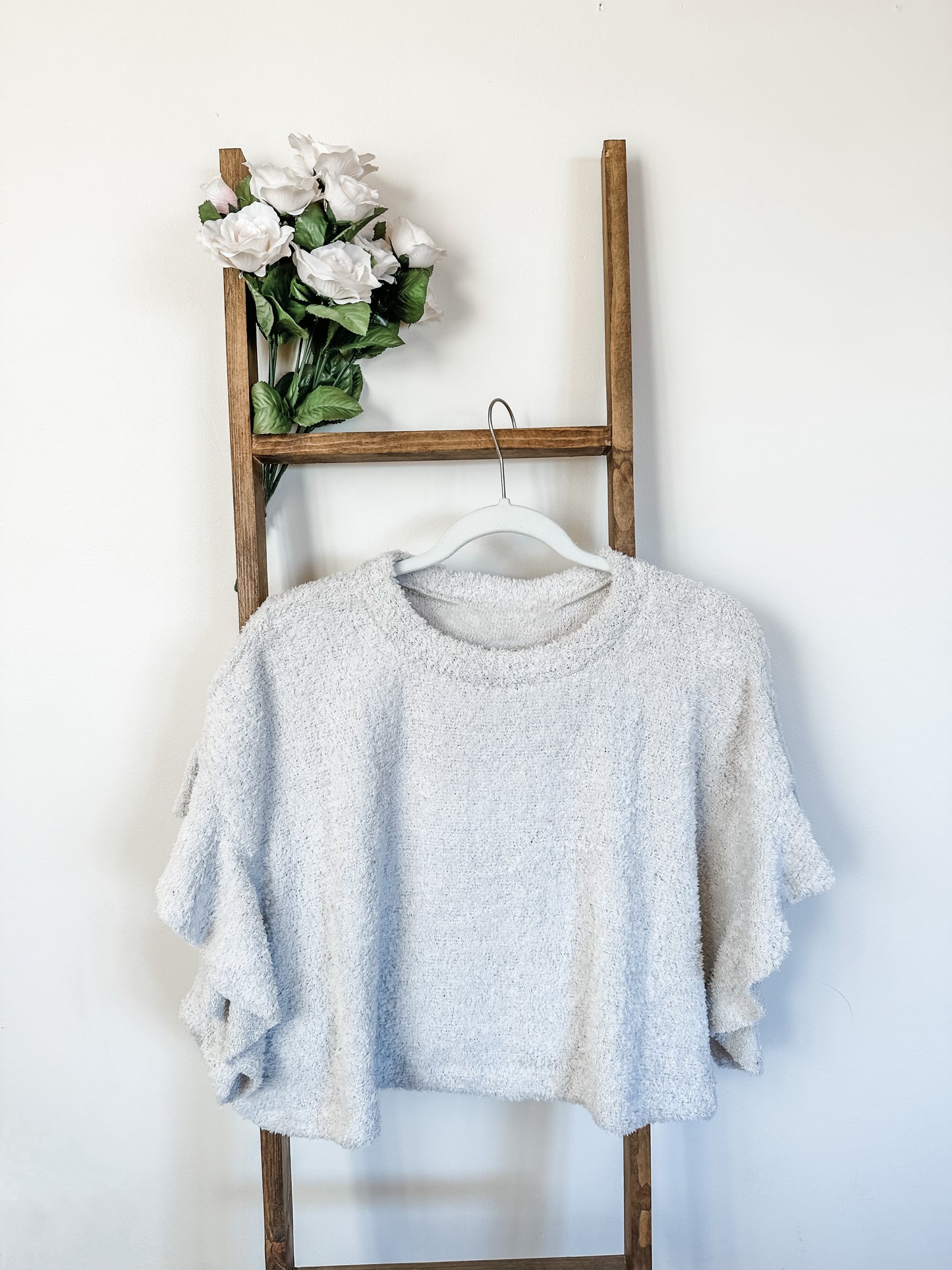 Bailey Grey Soft Knit Cropped Top